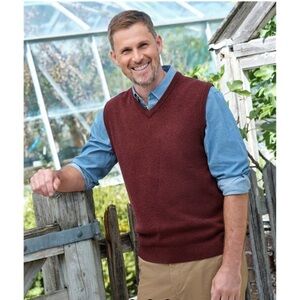 Thane Vintage NWOT Mens Classic Lambswool Vest M Office Business Casual READ